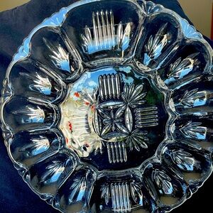 Federal Glass egg platter,Easter, vintage, dinnerware holidays